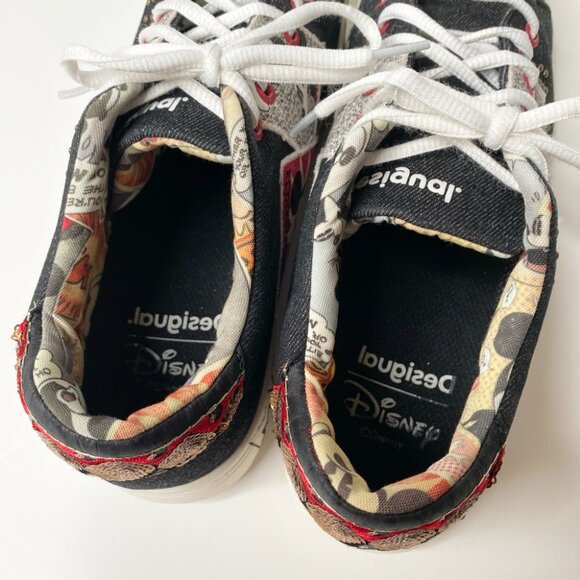 Desigual Sneakers “Cosmic Mickey Denim” (Black) 10M - Picture 5 of 8